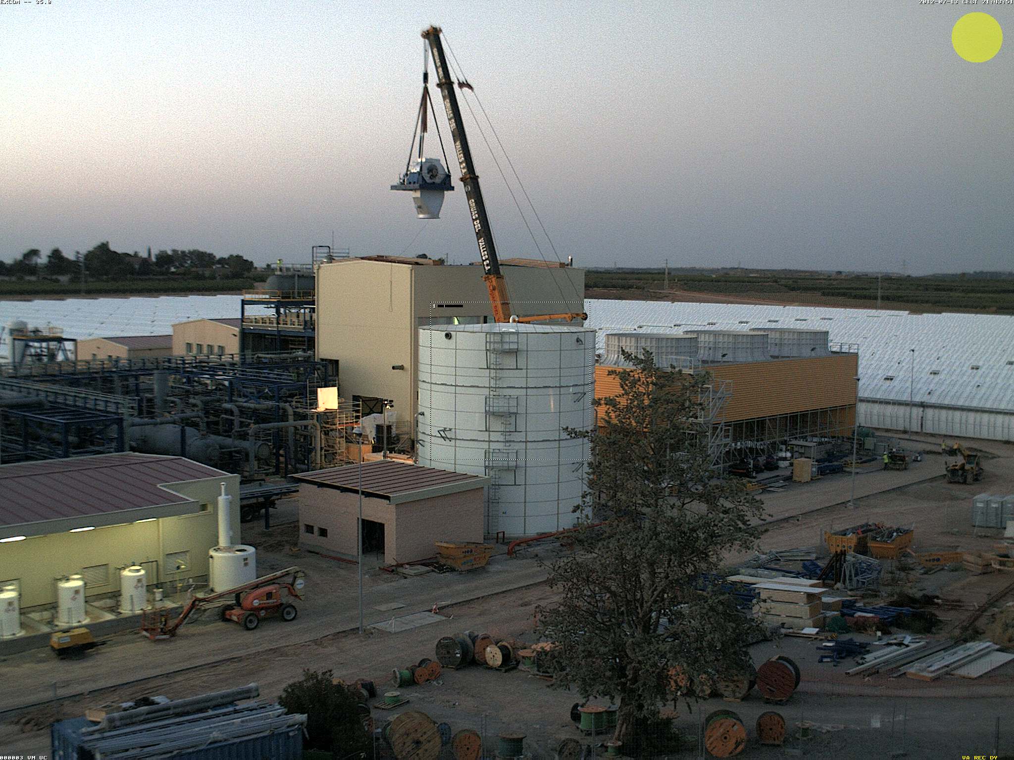 Termosolar Borges instala la turbina de generación eléctrica