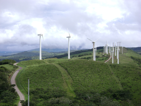 Eólica en Costa Rica: parque eólico en Valle Central con 17 aerogeneradores