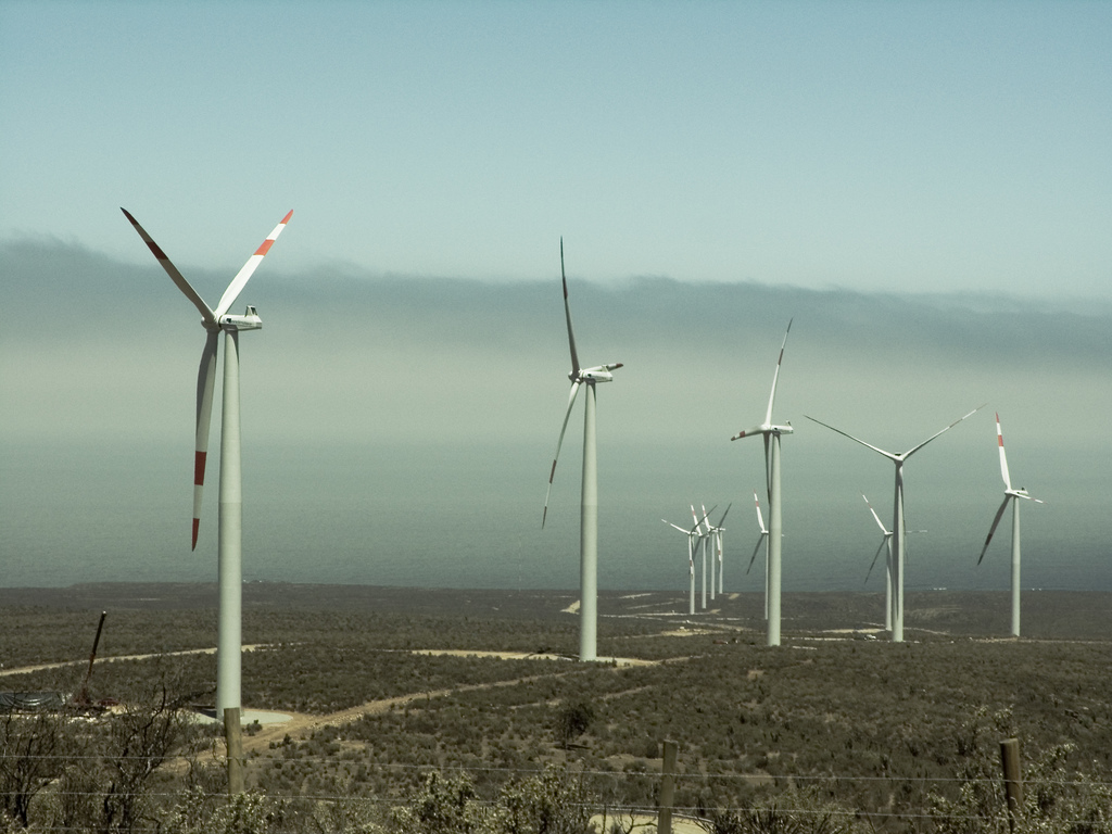 Eólica en Chile: parque eólico Lebu Etapa III con 115 aerogeneradores