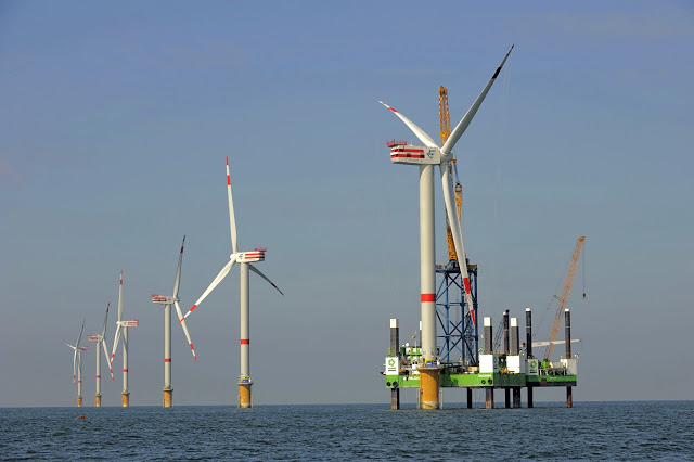 Senvion (Suzlon) coloca los primeros aerogeneradores de la eólica marina Nordsee Ost (Suzlon), por José Santamarta