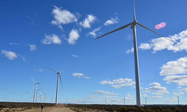 Eólica en Argentina: parque eólico en Manantiales Behr