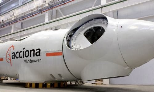 Acciona Windpower, filial de Acciona para la fabricación de aerogeneradores, ha recibido un pedido de 100 aerogeneradores AW 116/3000.