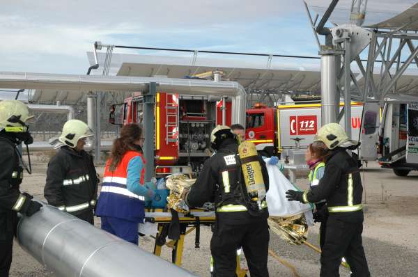 Energías renovables: La Junta realiza un simulacro de accidente en la termosolar de Morón