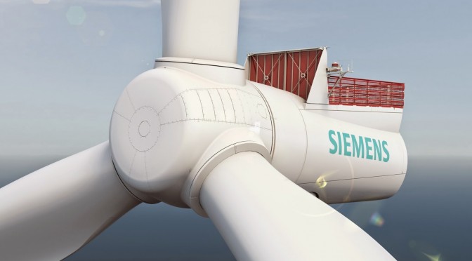 Siemens suministrará 67 aerogeneradores de 6 MW a la eólica marina.
