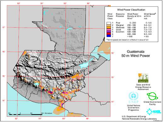 guatemala wind map