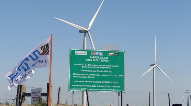 En Uruguay la que comanda todo es la energía eólica