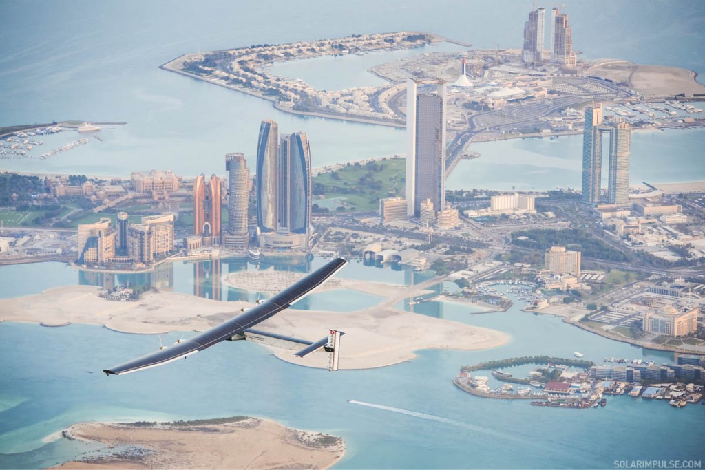 First Test Flight of Solar Impulse 2 in Abu Dhabi, United Arab Emirates