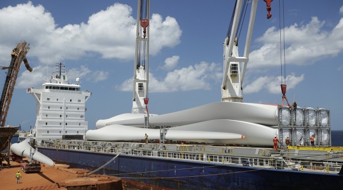 EGE Haina recibe aerogeneradores de Vestas para el Parque Eólico Larimar