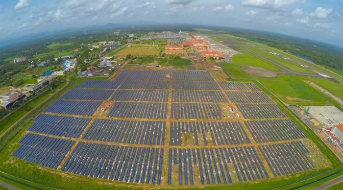 India instala aeropuerto que funciona totalmente con energía solar