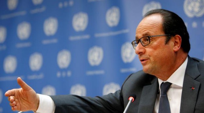 Hollande llama a un acuerdo para frenar el cambio climático