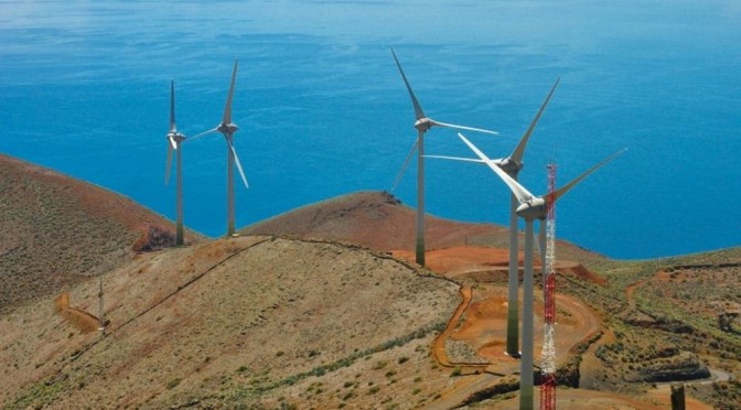 Canarias, récord histórico de la energía eólica