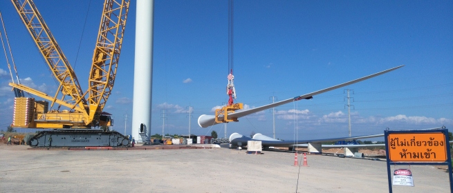 Las piezas de los aerogeneradores se encuentran ya en Punta de los Vientos