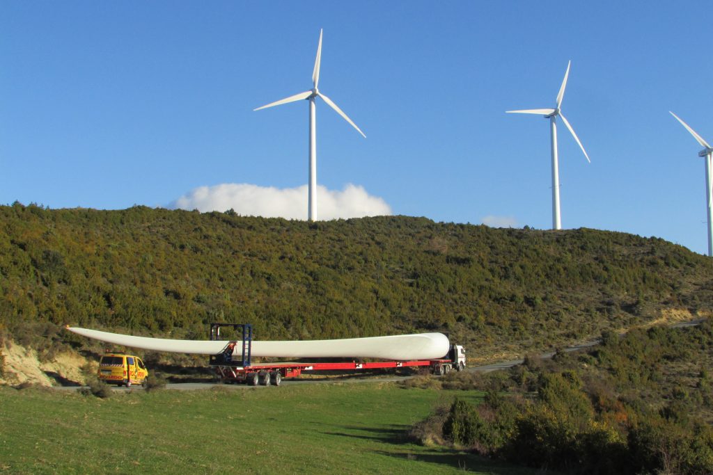 G132-5.0 MW transporte de la pala a Alaiz