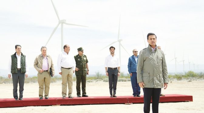 Inaugura Enrique Peña Nieto Parque Eólica en Coahuila