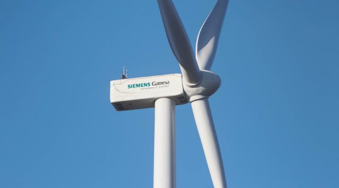 Energía eólica en Dinamarca, debutan aerogeneradores de Siemens Gamesa