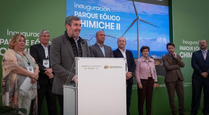 Eólica en Canarias: Inaugurado el parque eólico Chimiche II de Iberdrola