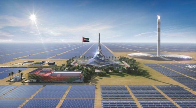 DEWA inaugura su proyecto termosolar de torre y canal parabólico de 700 MW en Dubái