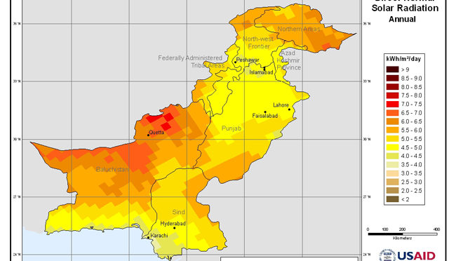 Pakistán puede generar 2,9 millones de MW de energía solar