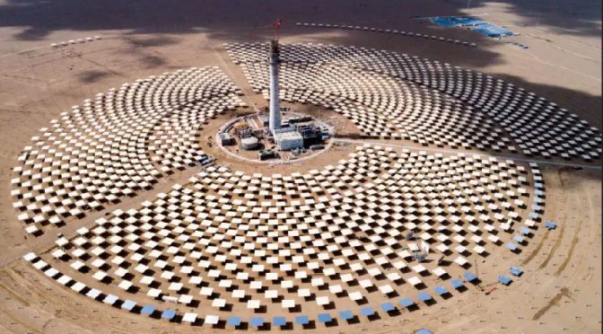 La termosolar de torre CSP China Luneng Haixi de 50 MW operará a fines de agosto