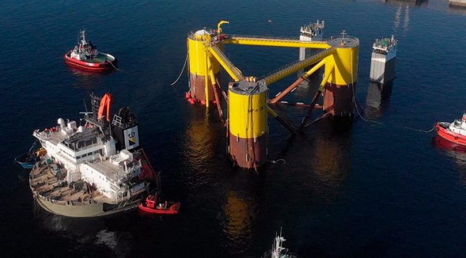 Navantia comienza la construcción de 20  jackets para un parque eólico marino en Escocia