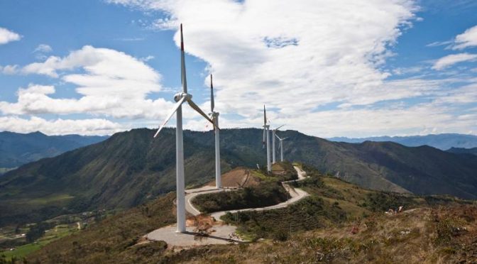 Eólica en Ecuador, parque eólico Huascachaca