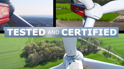 La empresa eólica Nordex certifica sus aerogeneradores N149/4.0-4.5