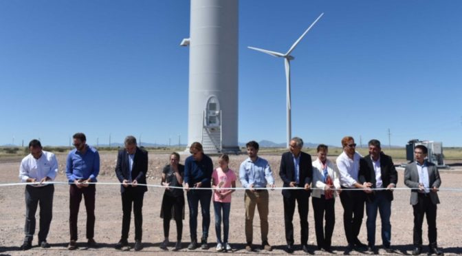 Energía eólica en Argentina, inauguraron el parque eólico García del Río