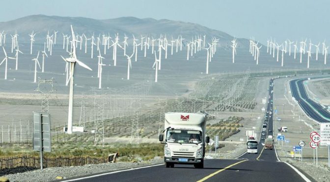 El noroeste de China recurre a más energía eólica