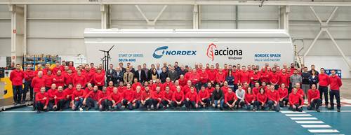 Eólica, Nordex ya fabrica aerogeneradores Delta4000 en la planta de La Vall d’Uixó en España