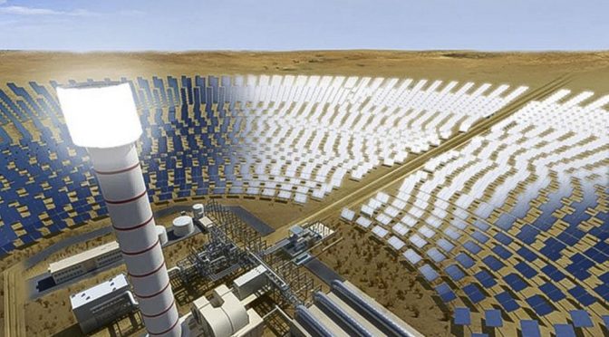 La construcción de la central termosolar de Dubai continúa su progreso en medio de COVID-19