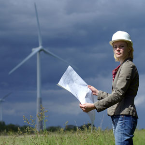 Mujer y energía eólica