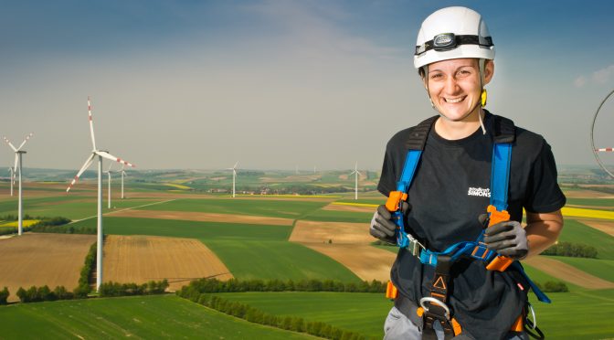 La energía eólica mundial necesitará 500.000 técnicos en 2026