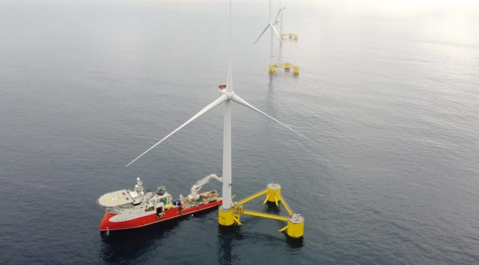 Primer proyecto de energía eólica flotante en Europa continental