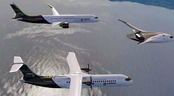 Avión Airbus con propulsión a hidrógeno