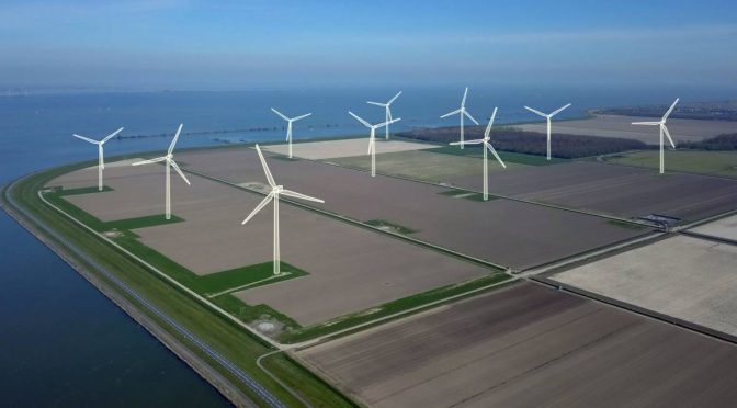 Central de energía eólica en Holanda construida en cooperación con la iniciativa ciudadana local