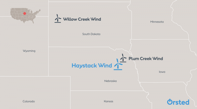 Ørsted inicia la construcción de un proyecto de energía eólica de 298 MW en Nebraska