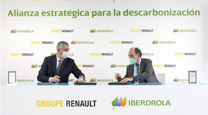 Renault sella una alianza con Iberdrola para alcanzar la huella de carbono cero en sus fábricas