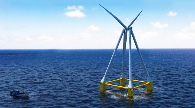 Japón planea construir la turbina eólica flotante más grande del mundo