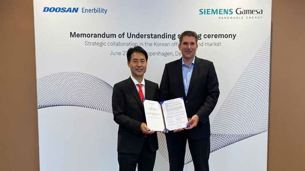 Siemens Gamesa y Doosan Enerbility firman un acuerdo para la eólica offshore en Corea del Sur