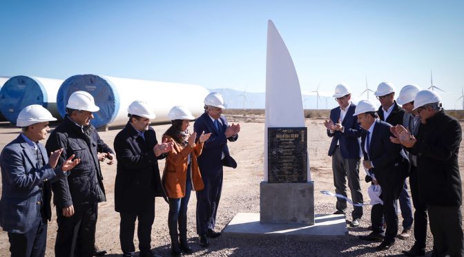 Fernández, Quintela y Darío Martínez pusieron en marcha las obras del Parque Eólico Arauco III en La Rioja