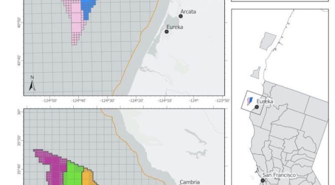 La energía eólica marina al norte de California y al sur de Oregón