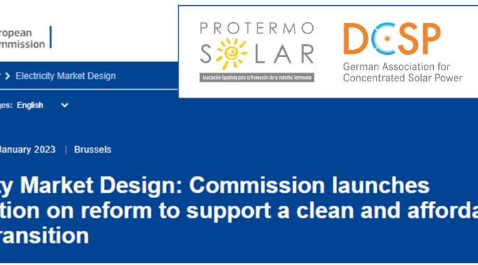 Protermosolar: El mercado energético europeo debe apoyarse en las subastas para asegurar el suministro