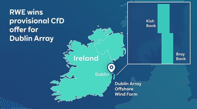 RWE se adjudica 824 MW de eólica marina en Irlanda