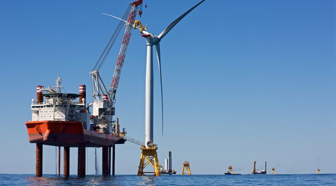 La instalación de la turbina eólica de 16 megavatios más grande del mundo está en marcha en el sureste de China