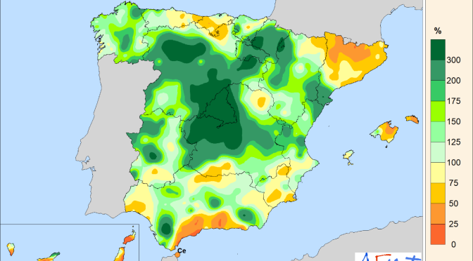 El mes pasado fue el septiembre más lluvioso del siglo XXI y el octavo de la serie histórica