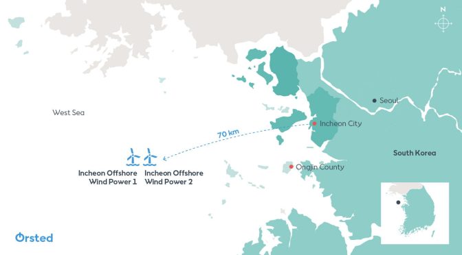 Ørsted y la ciudad de Incheon firman un MOU para establecer una industria de energía eólica marina de clase mundial en la región coreana de Incheon