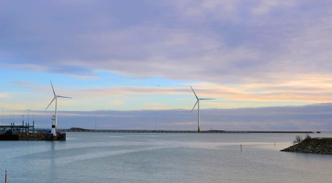 Los aerogeneradores de Enercon generan energía eólica costera para el puerto de Trelleborg en el Mar Báltico