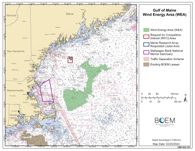 BOEM ultima área de energía eólica en el Golfo de Maine